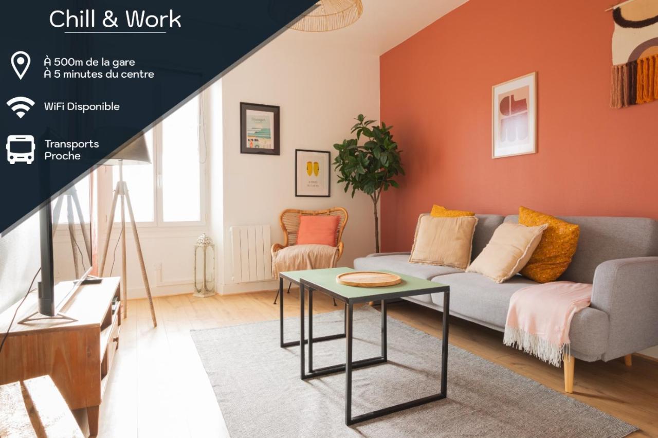 Chill And Work / Gare Tgv / Beau T2 Renove Appartement Rennes Buitenkant foto